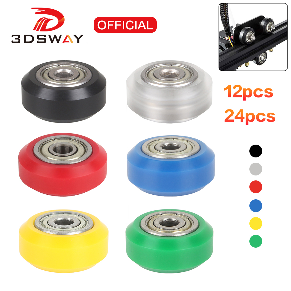 V Slot Wheel - 3DSWAY 12/24pcs POM ล้อ 625ZZ ความเร็วสูงแบริ่งพลาสติก