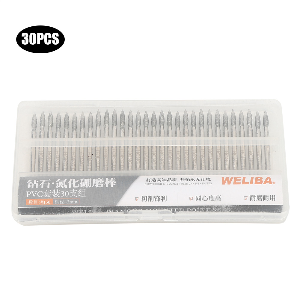 Cnc Bits - ดอกเจียรเพชร 30 ชิ้น ขนาด 150 กริต