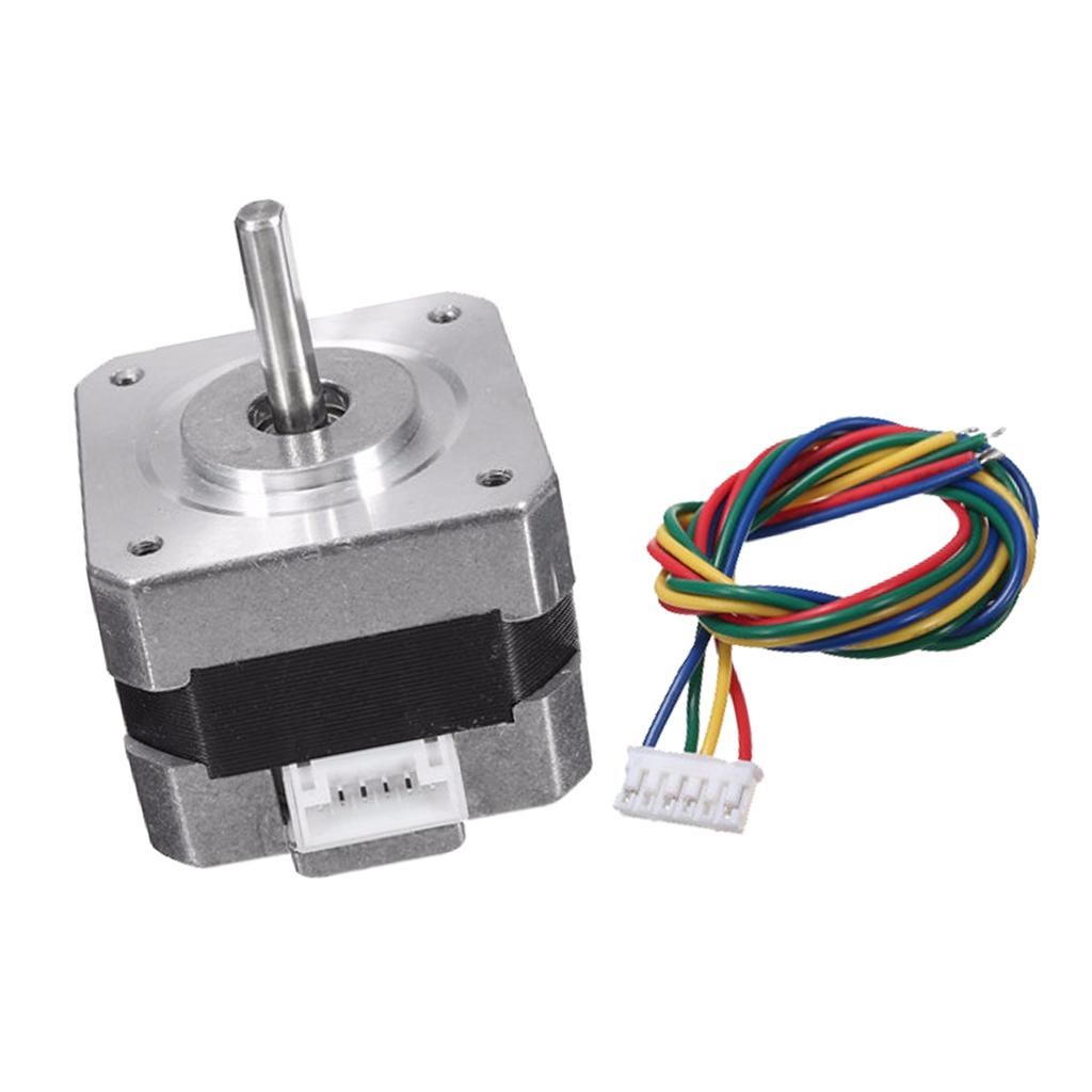 Stepper Motor Nema17 - ชุดไดรเวอร์มอเตอร์สเต็ปเปอร์ Nema 17 สีเงิน แบบไบโพลาร์ สำหรับเครื่องพิมพ์