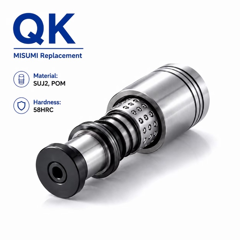 Ball Screw - ชุดเสาค้ำยึดแบบลูกปืนคงที่ความแข็งแรงสูง QK JIS สำหรับขึ้นรูปเย็น หัวสกรูสำหรับแม่พิมพ์ปั๊มสกรูน็อต