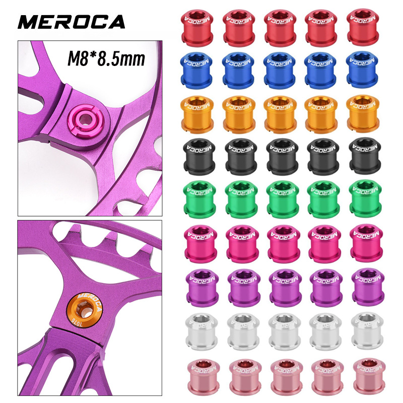Lead Screw 8Mm - น็อตยึดจานโซ่จักรยาน MEROCA 5 ชิ้น แบบคู่ M8
