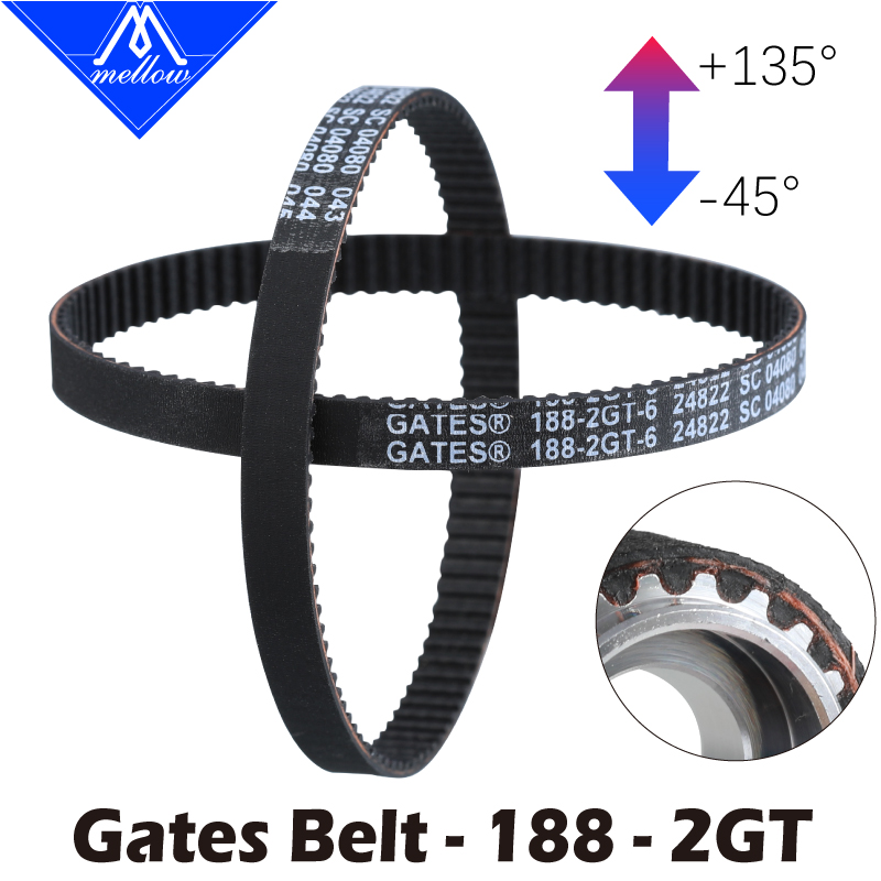 Gt2 Belt - Mellow สูงอุณหภูมิความต้านทาน Voron 2.4 3D เครื่องพิมพ์