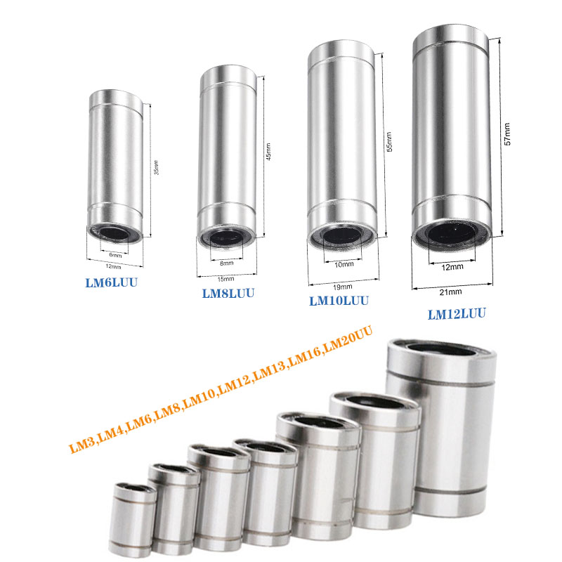 Lm8Uu Bearing - 2 ชิ้น/ล็อต Linear แบริ่ง LM6LUU LM8LUU