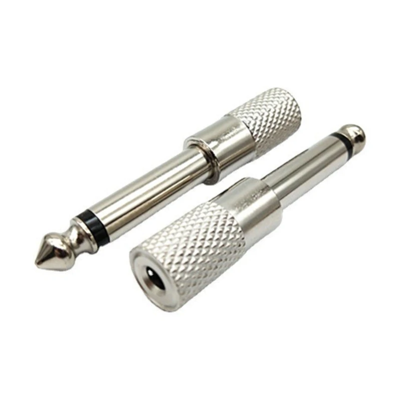 Coupling 8Mm - แจ็คตัวผู้ขนาด6.35มม. เป็นขั้วต่อหูฟังตัวเมีย3.5มม. อะแดปเตอร์เสียงไมโครโฟน AUX 6.3ตัวแปลง3.5มม.
