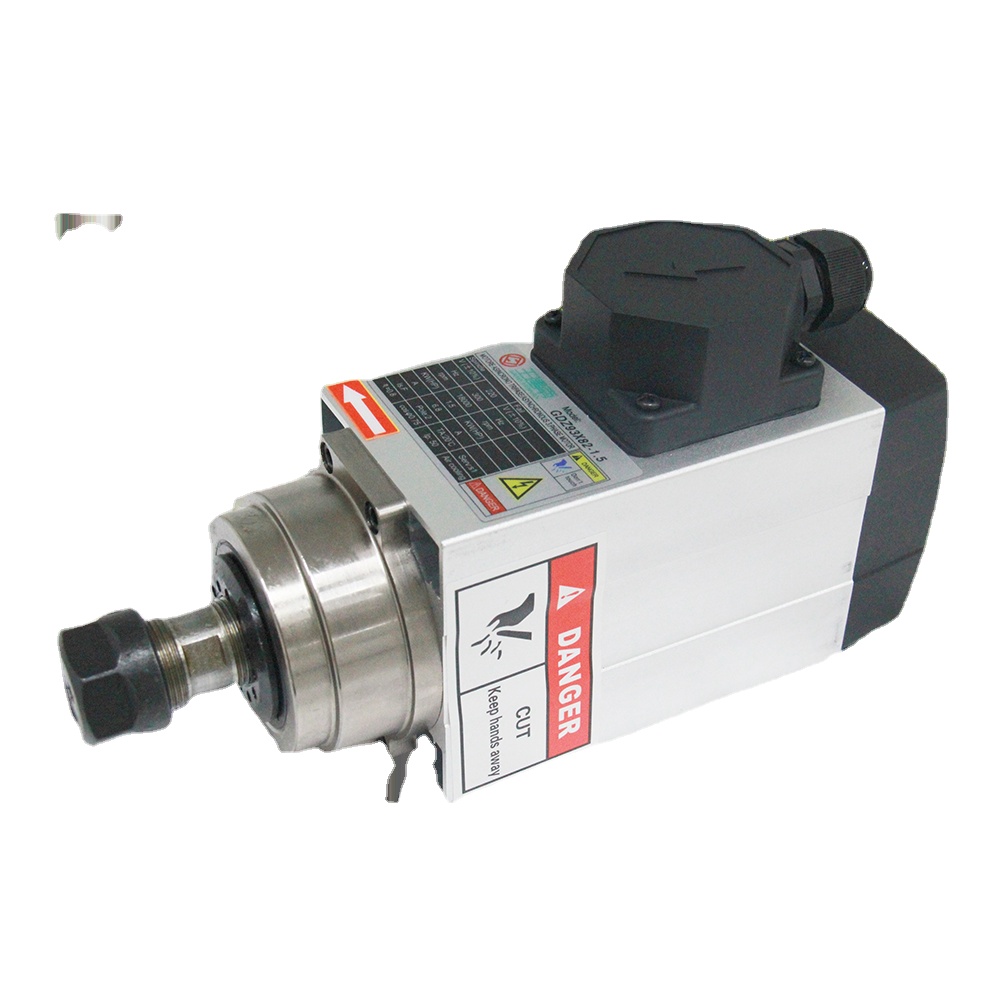 Spindle Motor - แกนมอเตอร์ CNC Router 1.5kw แบบระบายความร้อนด้วยอากาศ รูปทรงสี่เหลี่ยม