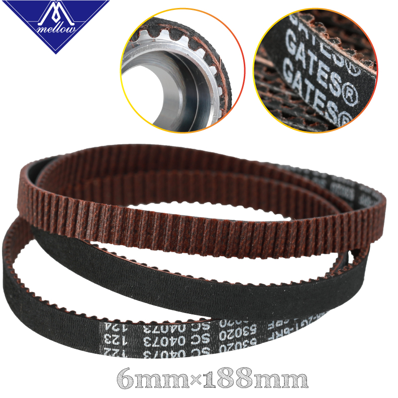 Gt2 Belt - คุณภาพสูง3D เครื่องพิมพ์ GT2กว้าง6มม.188-2GT เข็มขัด Loop GATES-188-2GT