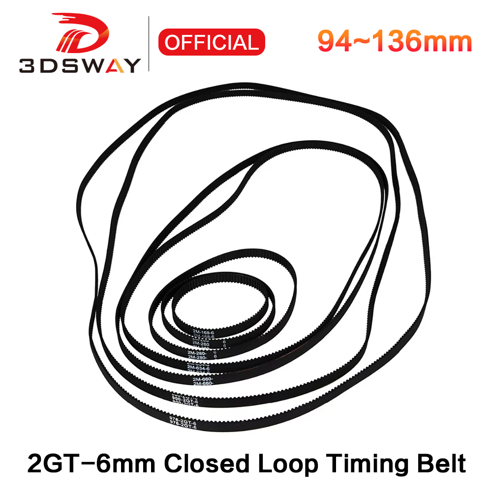 Gt2 Belt - 3 DSWAY 3D ชิ้นส่วนเครื่องพิมพ์ GT2 ปิด