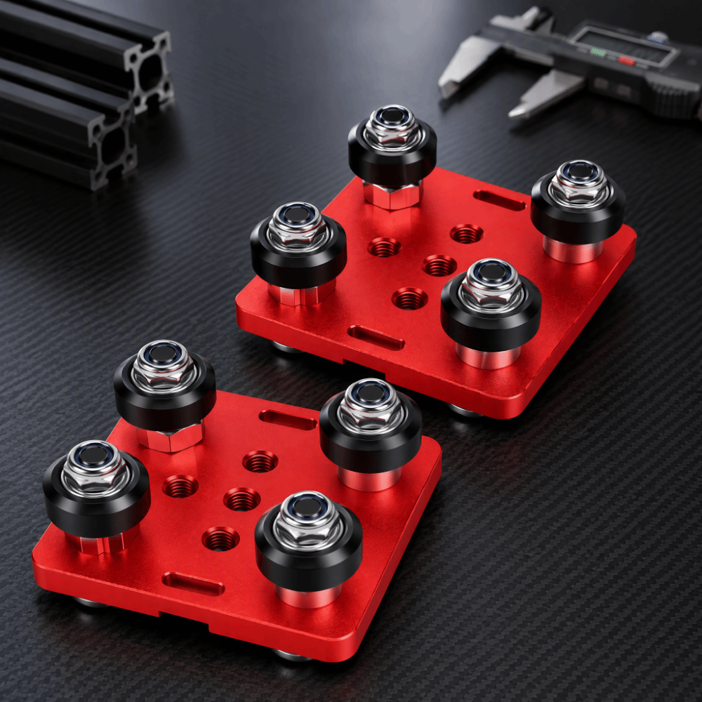 V Slot Wheel - ชุด 2 ชิ้น ออกแบบให้มีน้ำหนักเบา ลูกรอกอะลูมิเนียมอัดขึ้นรูป ล้อ