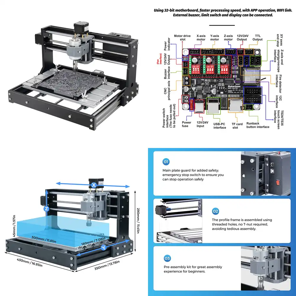 3018 Aluminium Cnc - เครื่องเราเตอร์ CNC ขนาดเล็ก รุ่น 3018 สำหรับงานไม้