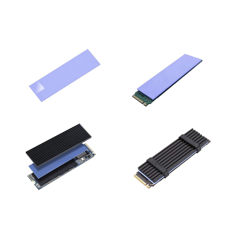 Aluminium Extrusion - PCIe NVMe M.2 2280 SSD อลูมิเนียมฮีทซิงค์คูลเลอร์และแผ่นความร้อนซิลิโคน
