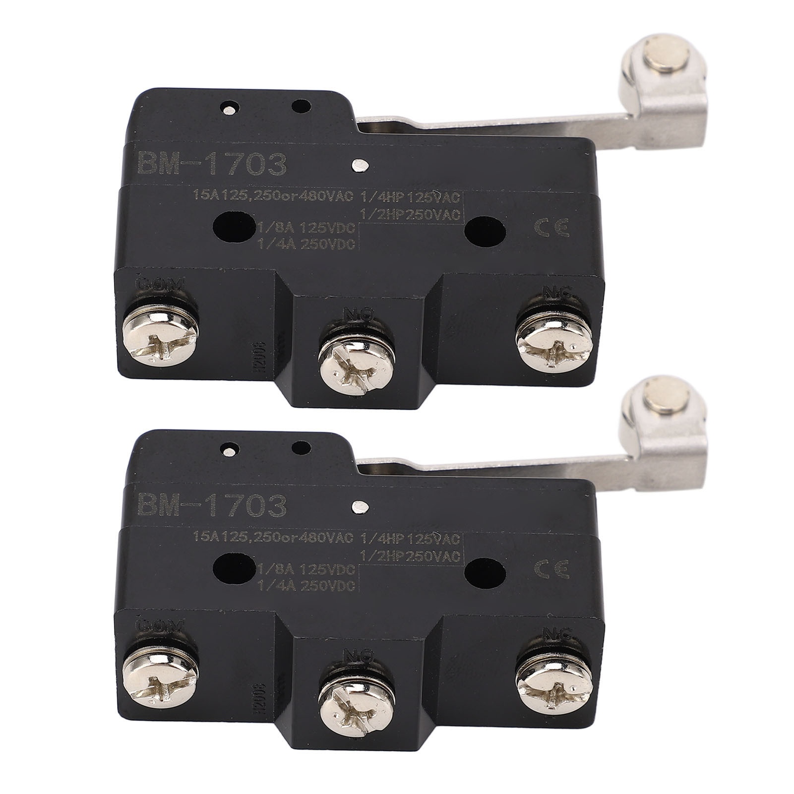 Limit Switch - 2 ชิ้น ไมโครลิมิตสวิตช์ ตัวนำทองแดง หน้าสัมผัสเงิน สวิตช์คันโยกแบบลูกกลิ้งบานพับ
