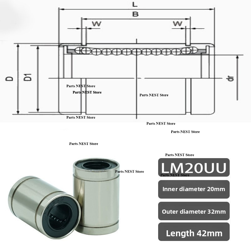 บูชเชิงเส้น 2/5 ชิ้น ตลับลูกปื - Lm8Uu Bearing บทวิจารณ์และราคา