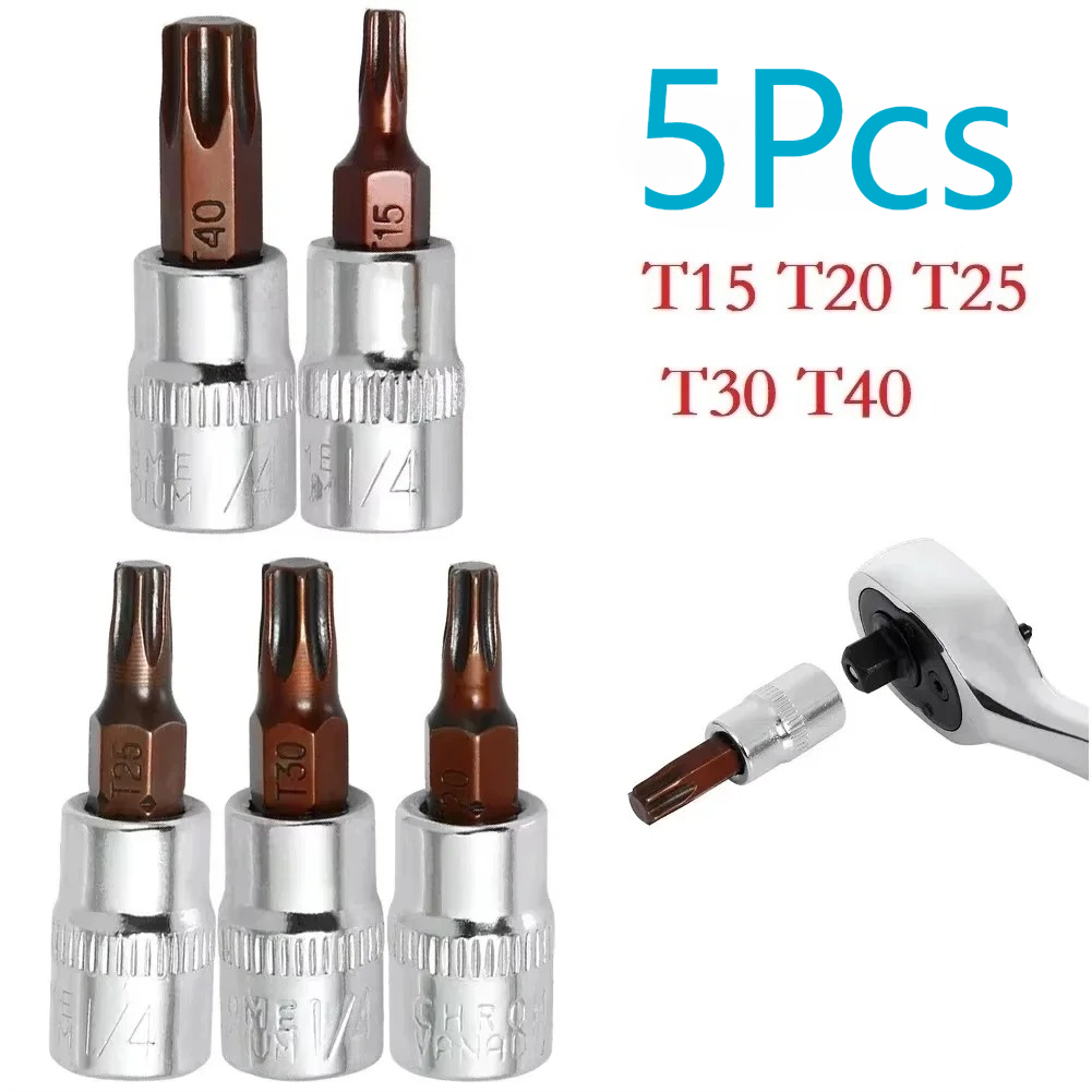 ชุดดอกไขควง Torx 5 ชิ้น ขนาด 1 - Cnc Bits บทวิจารณ์และราคา