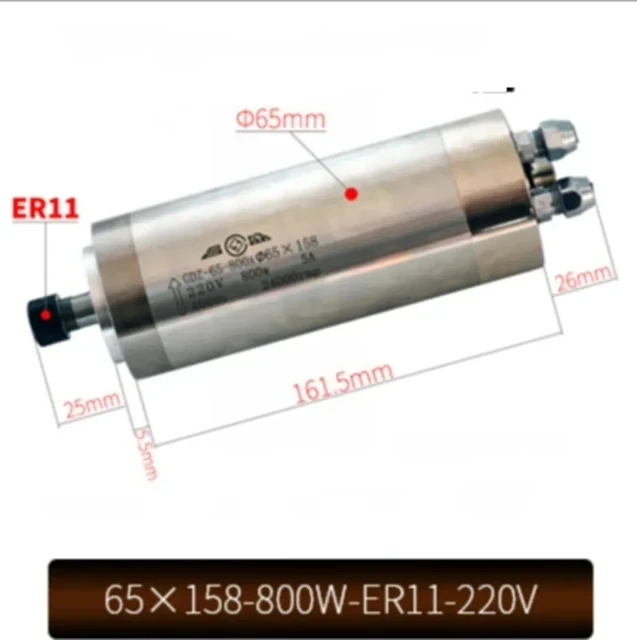 65X158-800W-ER11-220V CNC มอเต - Water Cooled Spindle บทวิจารณ์และราคา