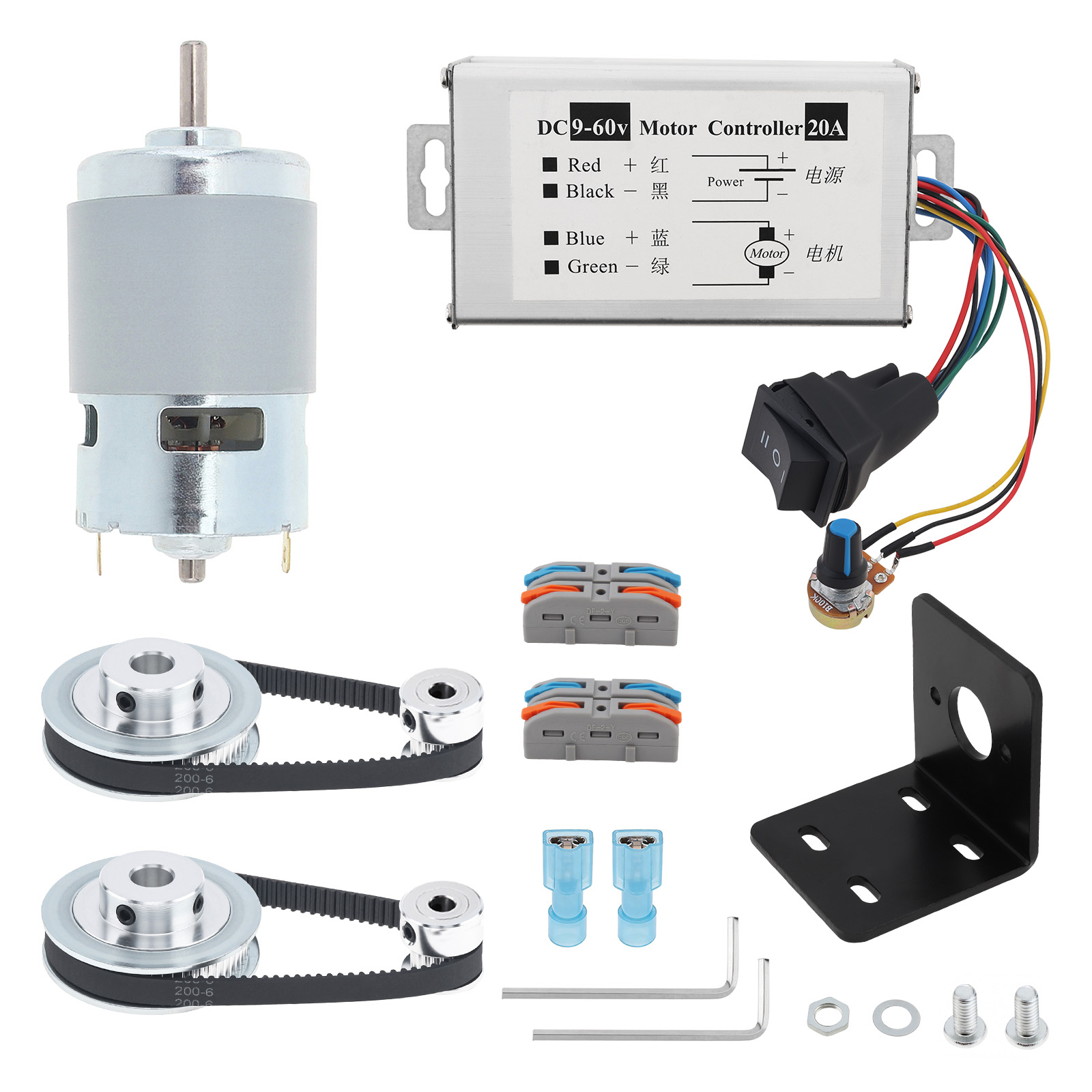 มอเตอร์ไฟฟ้ากระแสตรง 12V-24V 7 - Gt2 Pulley บทวิจารณ์และราคา
