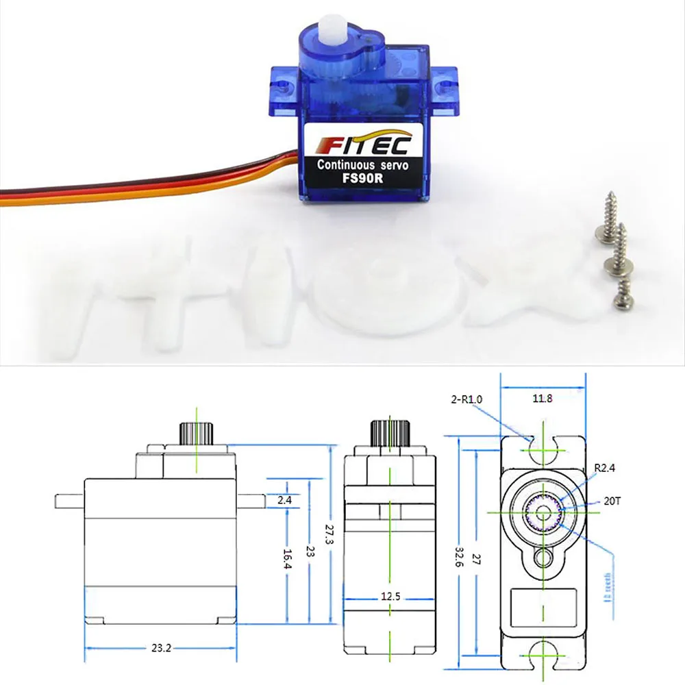 Feetech Mini FS90R Micro Servo - Servo 9G บทวิจารณ์และราคา
