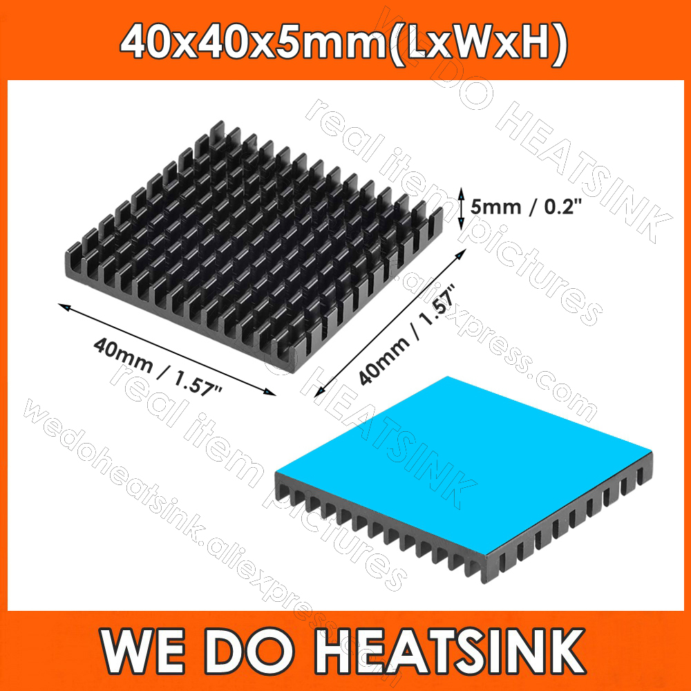 ฮีทซิงค์สีดำขนาด 40x40x5 มม. ( - Aluminium Extrusion บทวิจารณ์และราคา