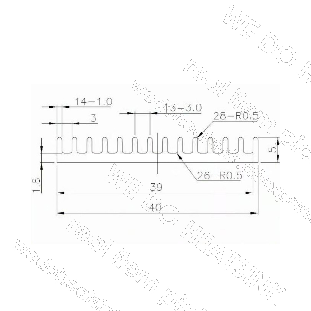 ฮีทซิงค์สีดำขนาด 40x40x5 มม. ( - Aluminium Extrusion บทวิจารณ์และราคา
