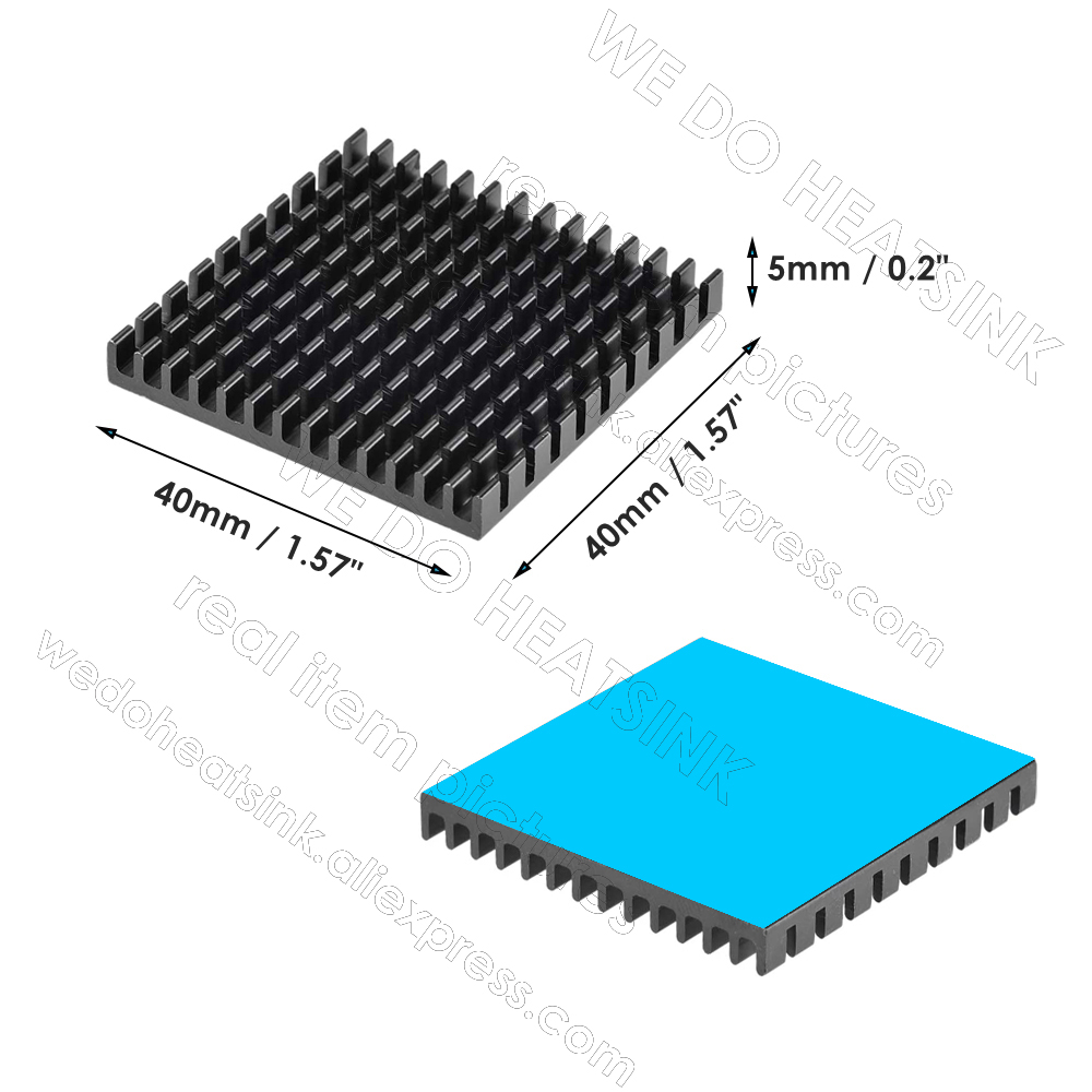 ฮีทซิงค์สีดำขนาด 40x40x5 มม. ( - Aluminium Extrusion บทวิจารณ์และราคา