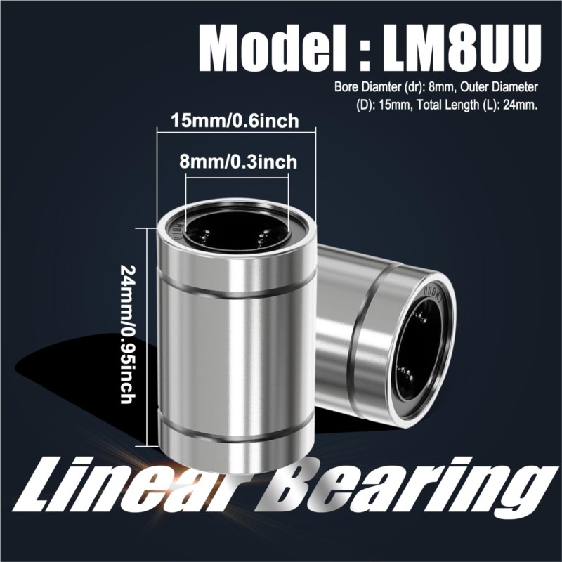 ลูกปืนเม็ดกลมแบบเส้นตรง LM8UU  - Lm8Uu Bearing บทวิจารณ์และราคา