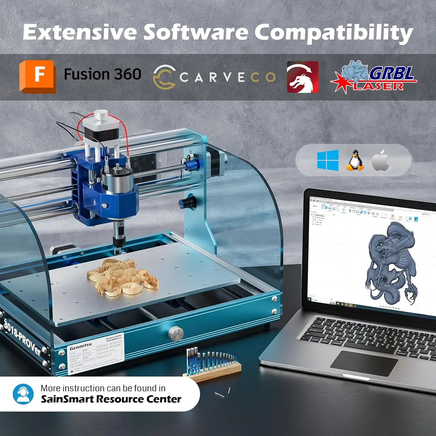 เครื่องกัด CNC รุ่น Genmitsu พ - 3018 Aluminium Cnc บทวิจารณ์และราคา