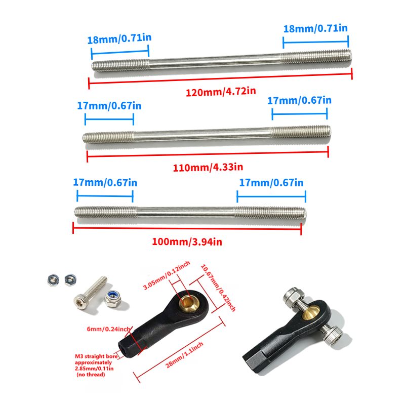 ชุดประกอบด้วยหัวบอลพลาสติก M3  - Ball Screw บทวิจารณ์และราคา