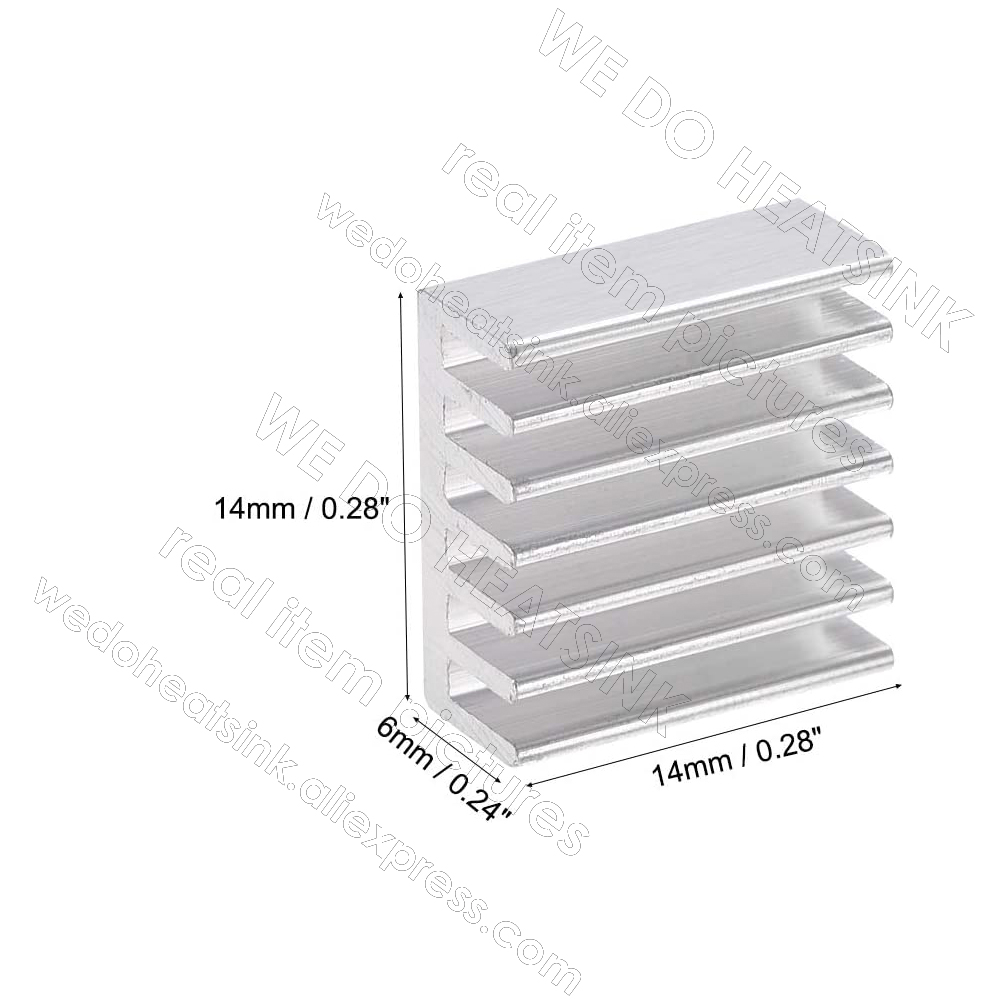เราฮีทซิงค์ 100pcs 14x14x6mm E - Aluminium Extrusion บทวิจารณ์และราคา