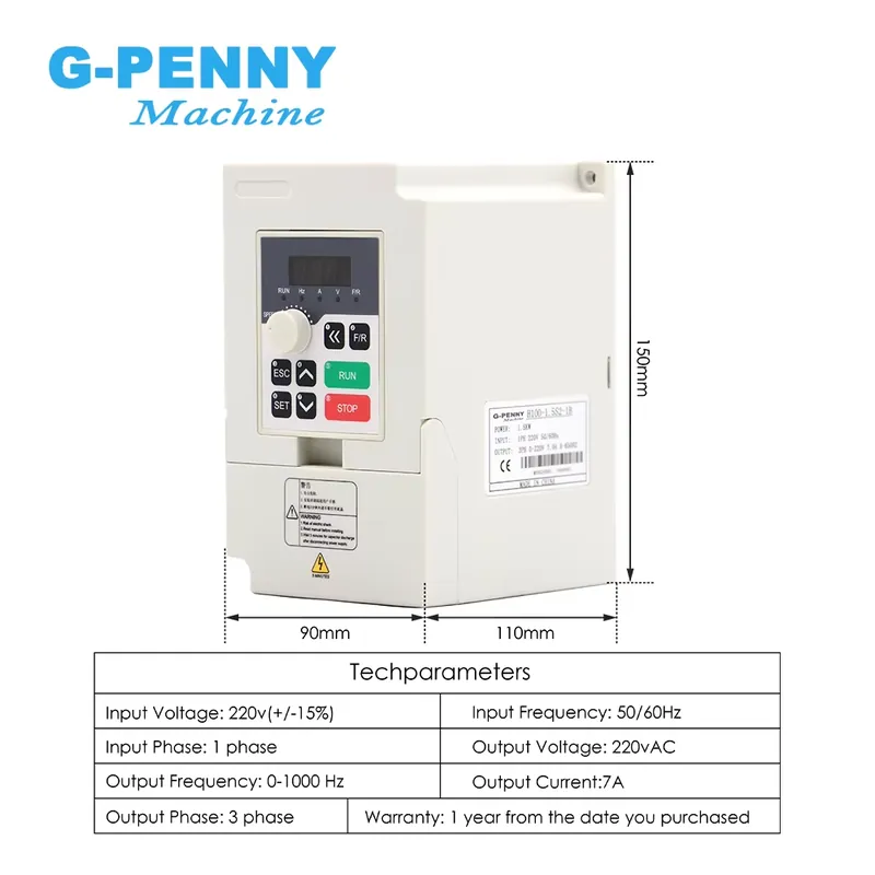 แกนมอเตอร์ Gpenny 1.5kw ER16 D - Spindle Motor บทวิจารณ์และราคา