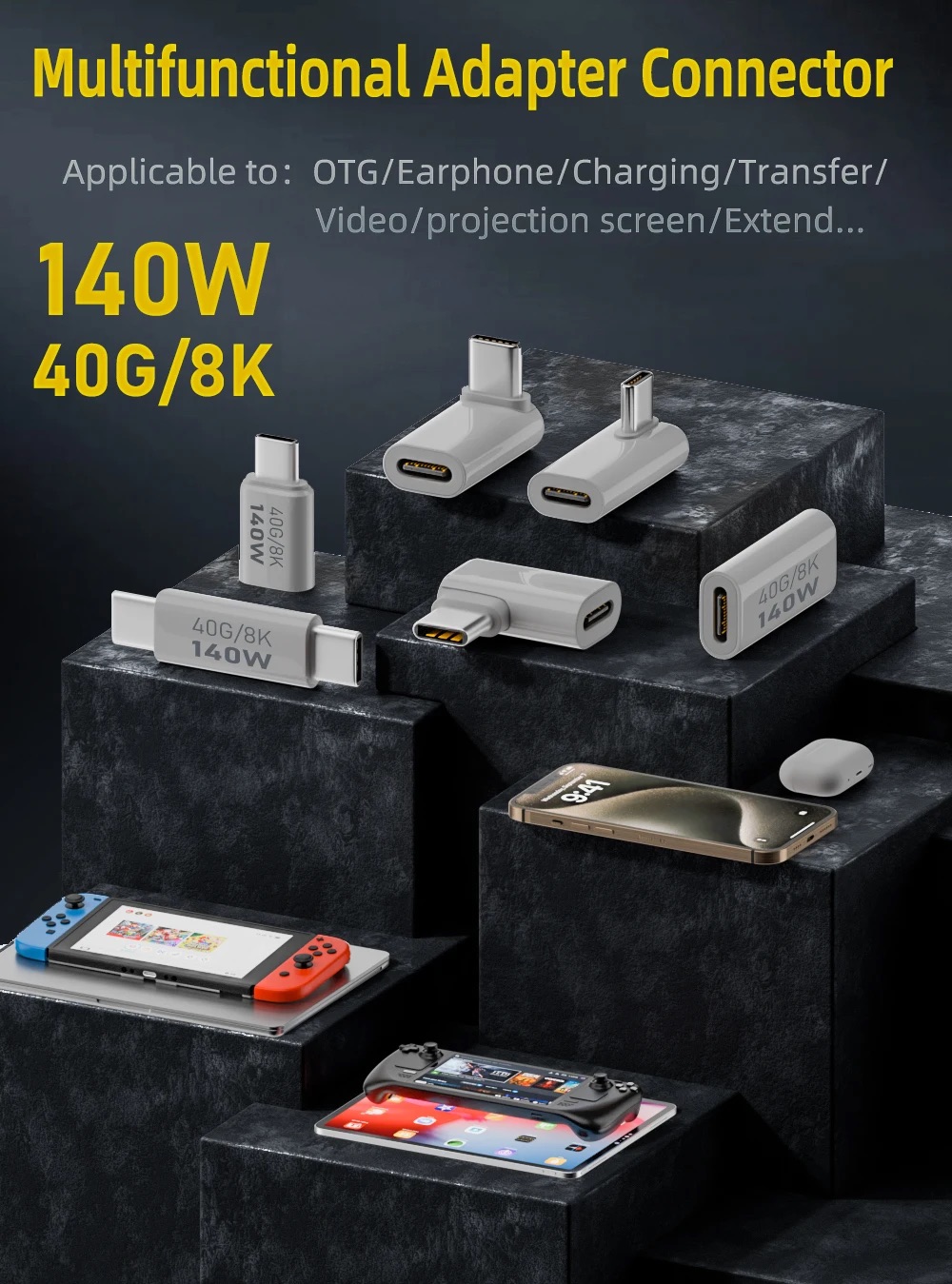 PD140W USB3.1 ประเภท C ถึง USB - Coupling 8Mm บทวิจารณ์และราคา