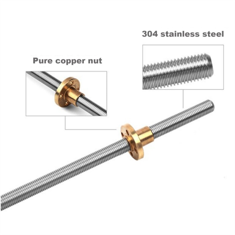 สกรูตะกั่ว T8 จำนวน 2 ชิ้น ขนา - Lead Screw 8Mm บทวิจารณ์และราคา