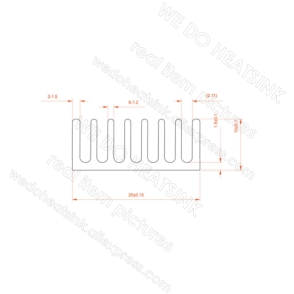 เราฮีทซิงค์ 12pcs 25x25x10 มม. - Aluminium Extrusion บทวิจารณ์และราคา